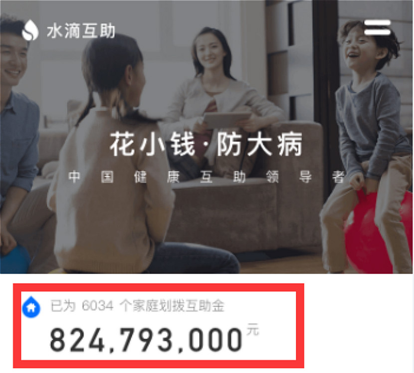 2行业绝对领先！水滴互助已为6000多家庭划拨互助金超8.2亿